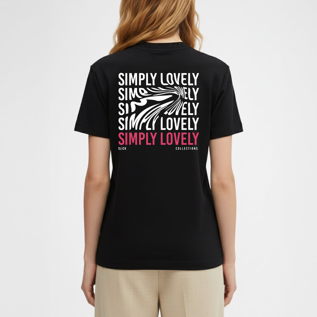 T-SHIRT « SIMPLY LOVELY » NOIR