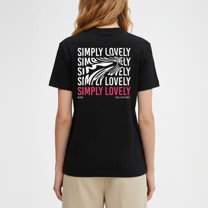 T-SHIRT « SIMPLY LOVELY » NOIR