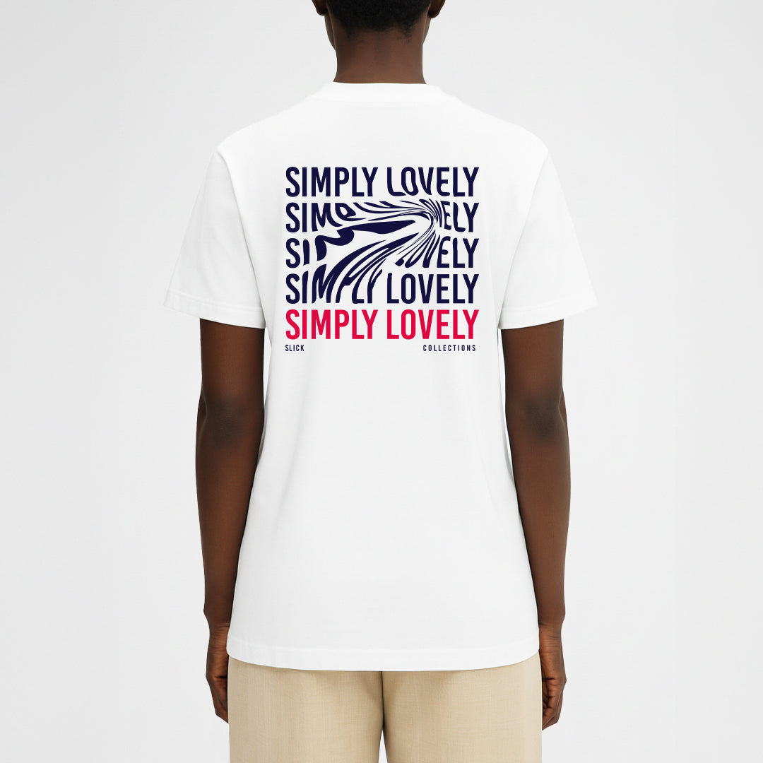 T-SHIRT « SIMPLY LOVELY » BLANC