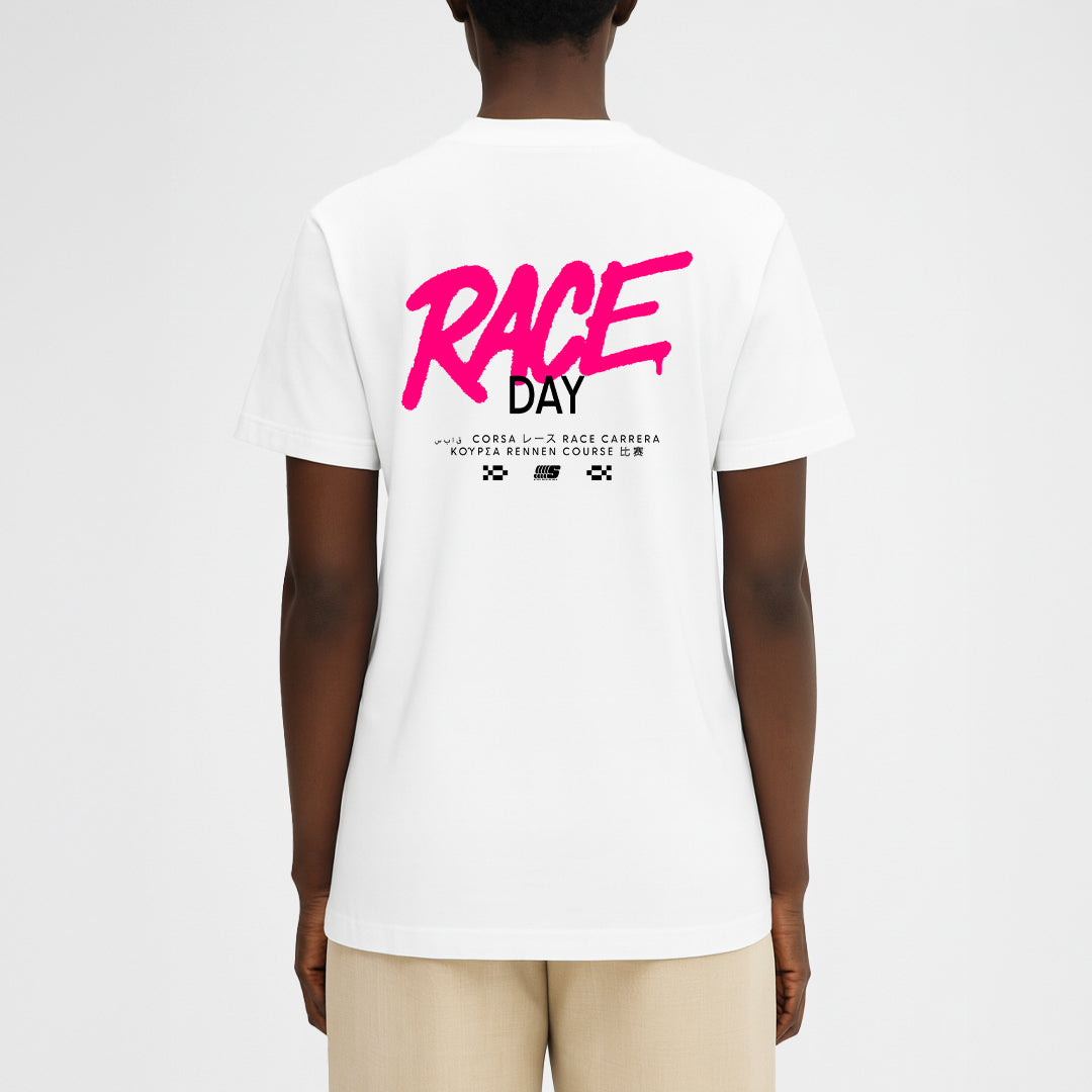 T-SHIRT « RACE DAY » BLANC
