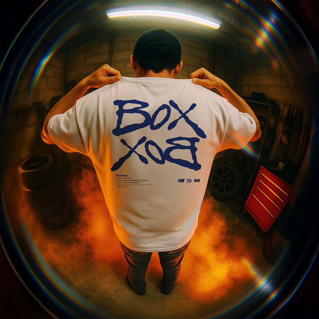 T-SHIRT « BOX BOX » BLANC