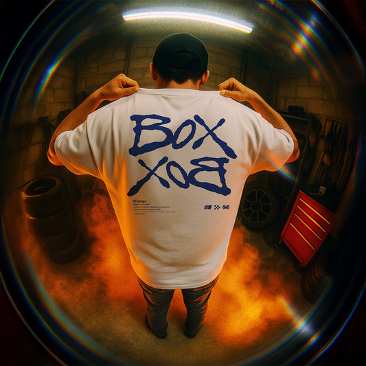 T-SHIRT « BOX BOX » BLANC