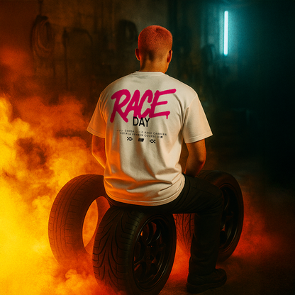 T-SHIRT « RACE DAY » BLANC