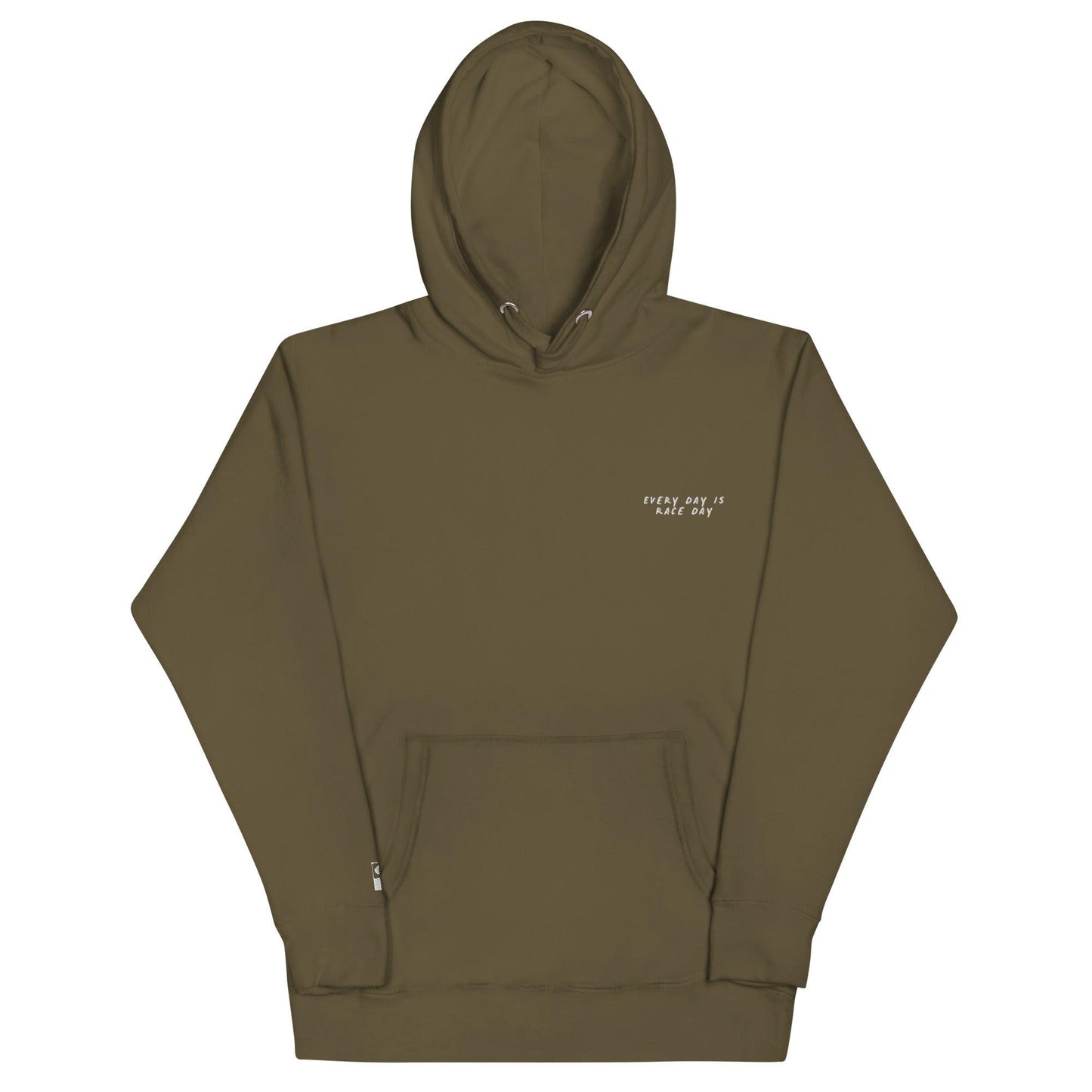 Hoodie - Every Day Is Race Day - Military Green - Slick Collections