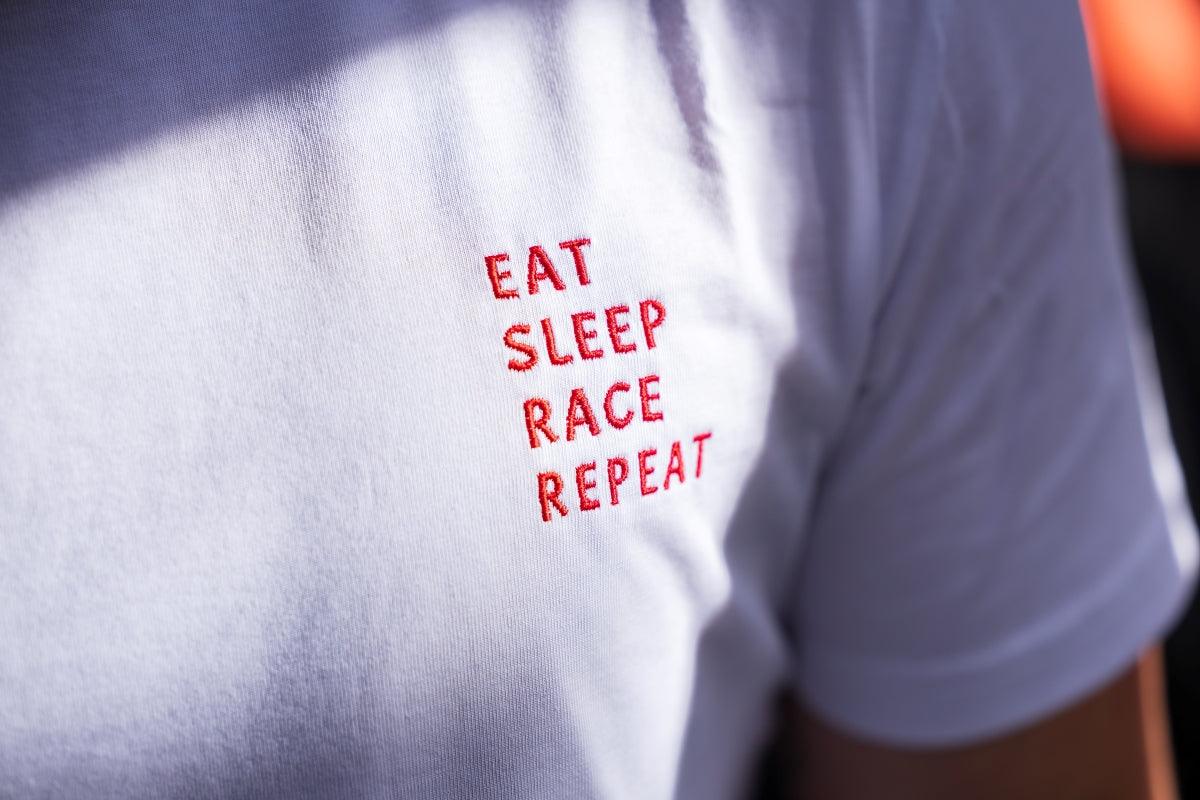 T-shirt - Eat Sleep Race Repeat - Slick Collections